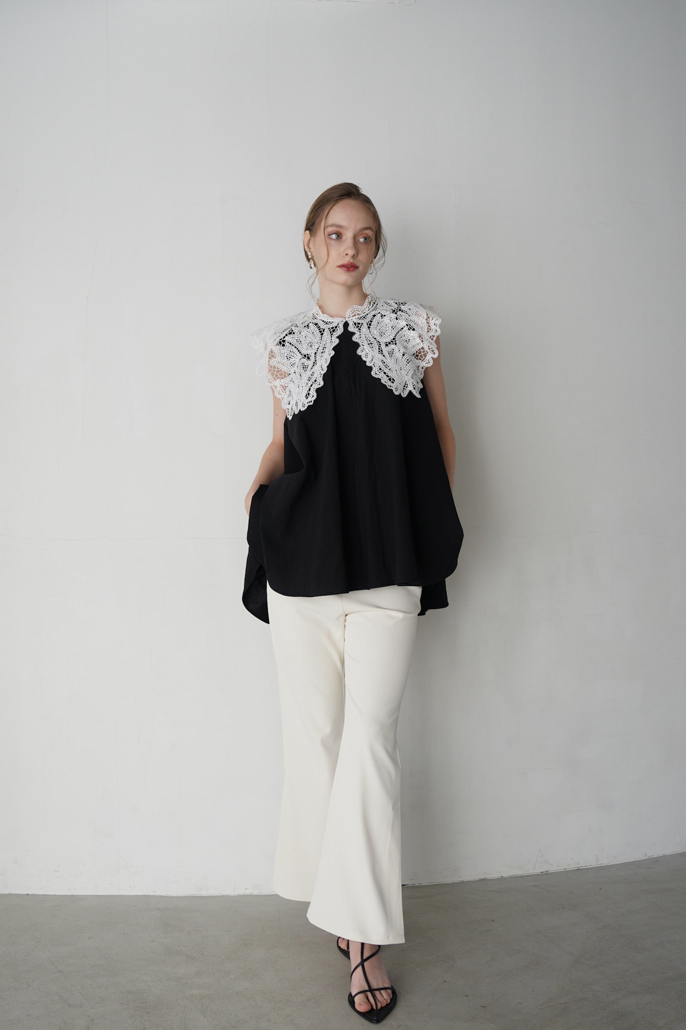 classic lace collar tops – Acka online store