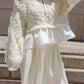 frill hand knit cardigan