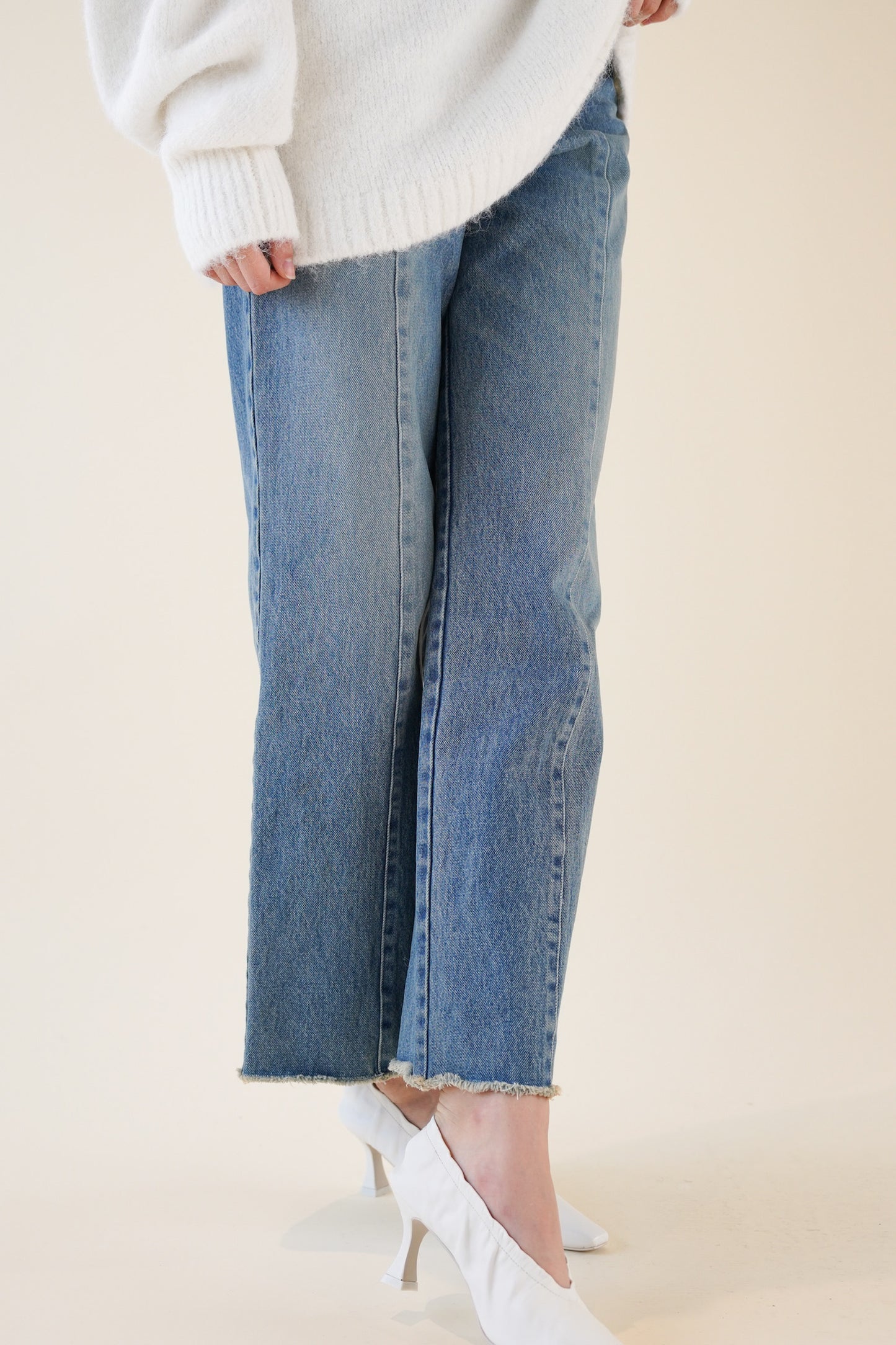 center line denim pants