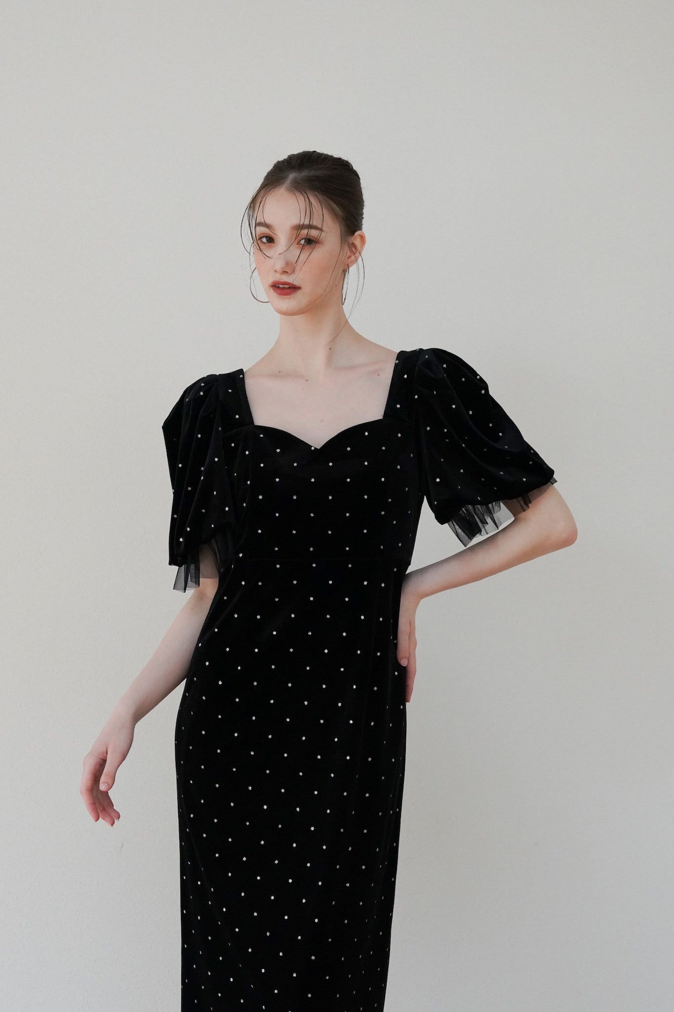 bijou dot velours dress