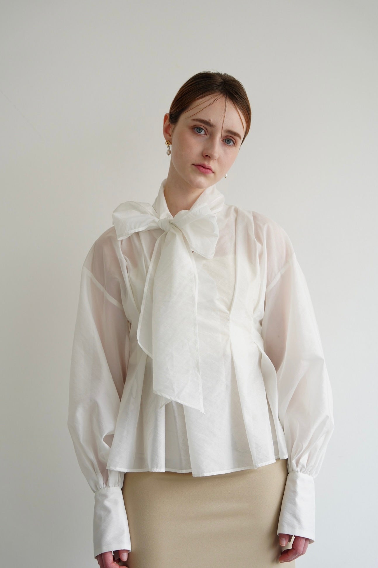 organza ribbon blouse