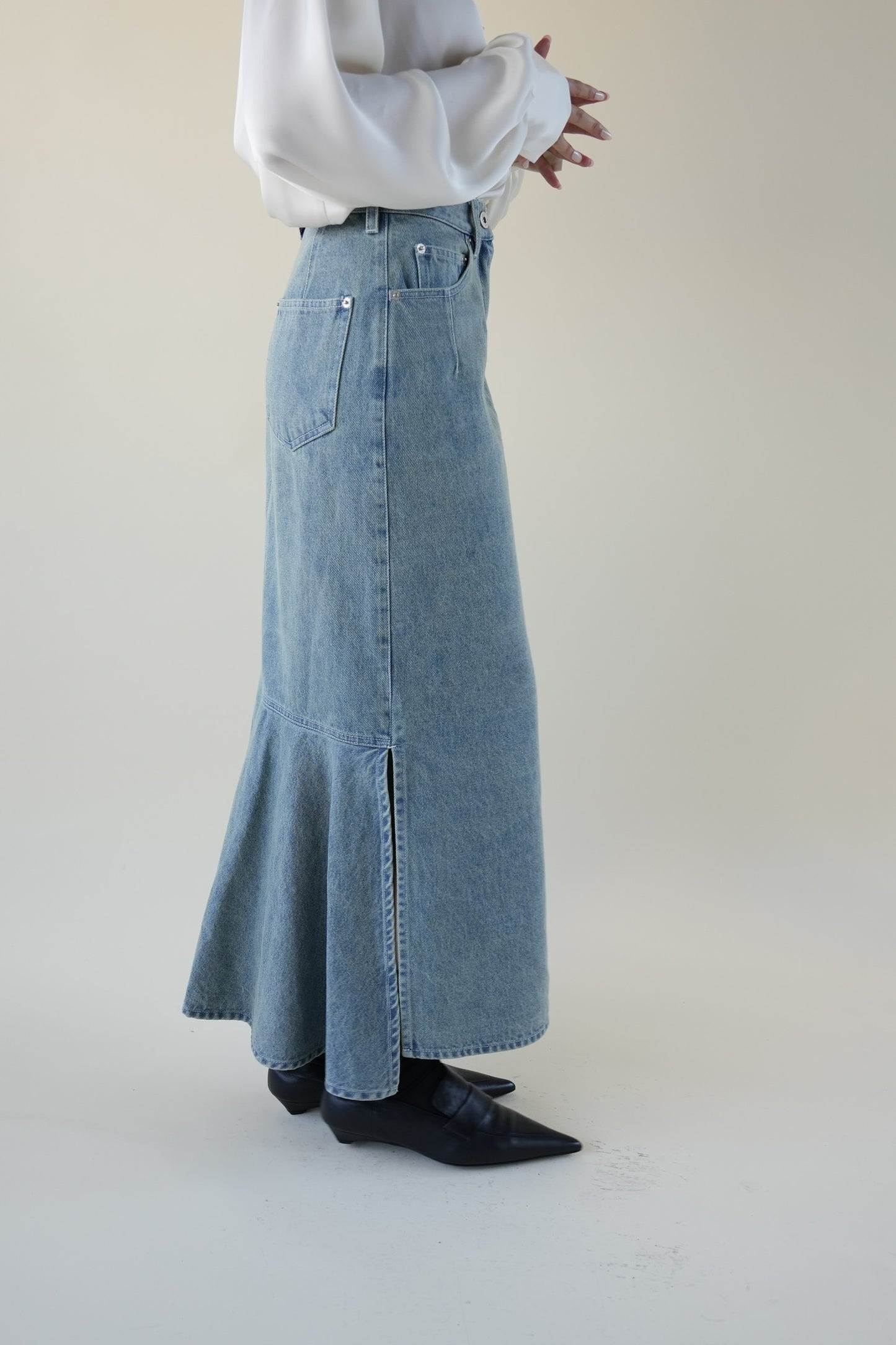 denim mermaid skirt