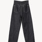 center line denim pants