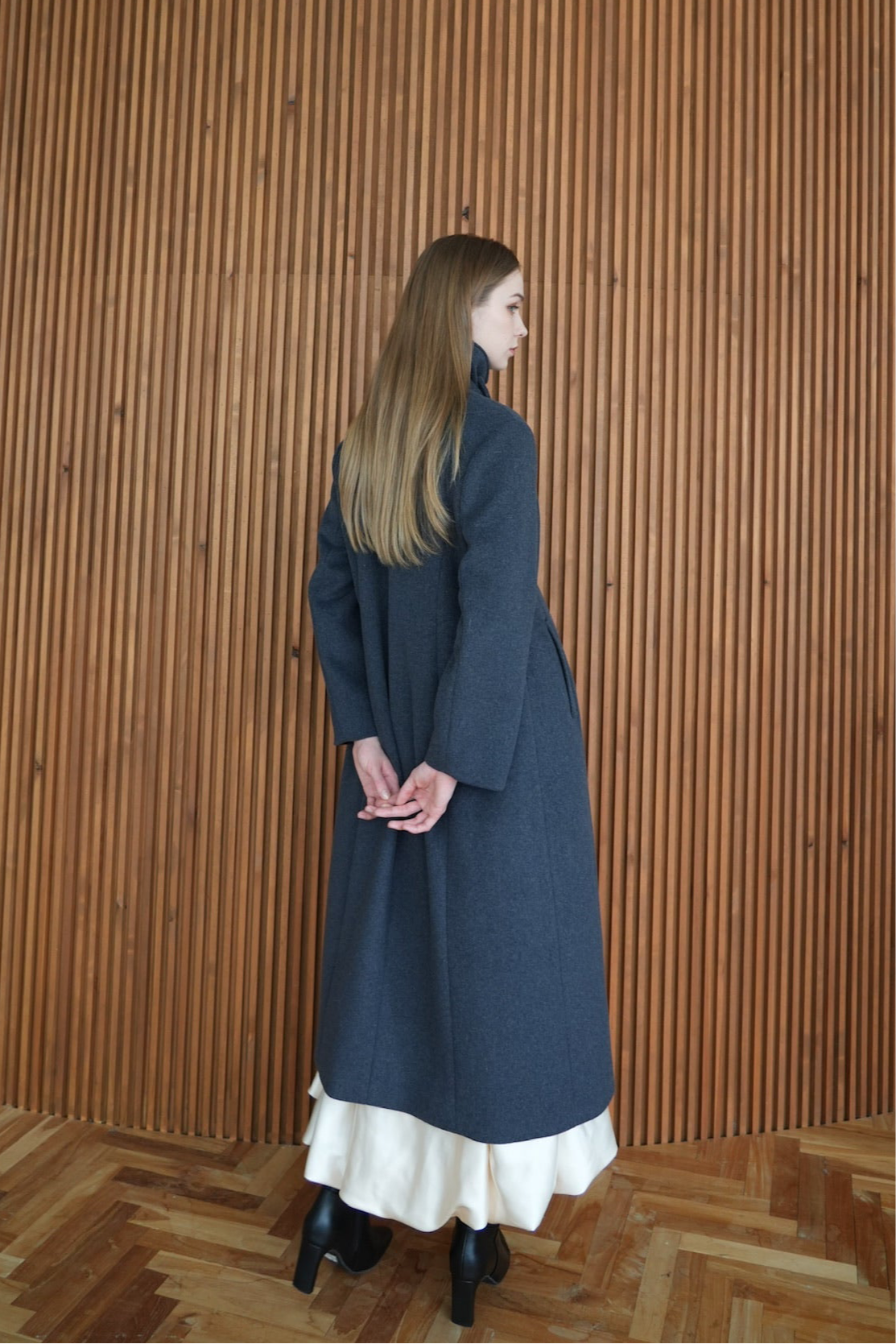 stand collar basic coat