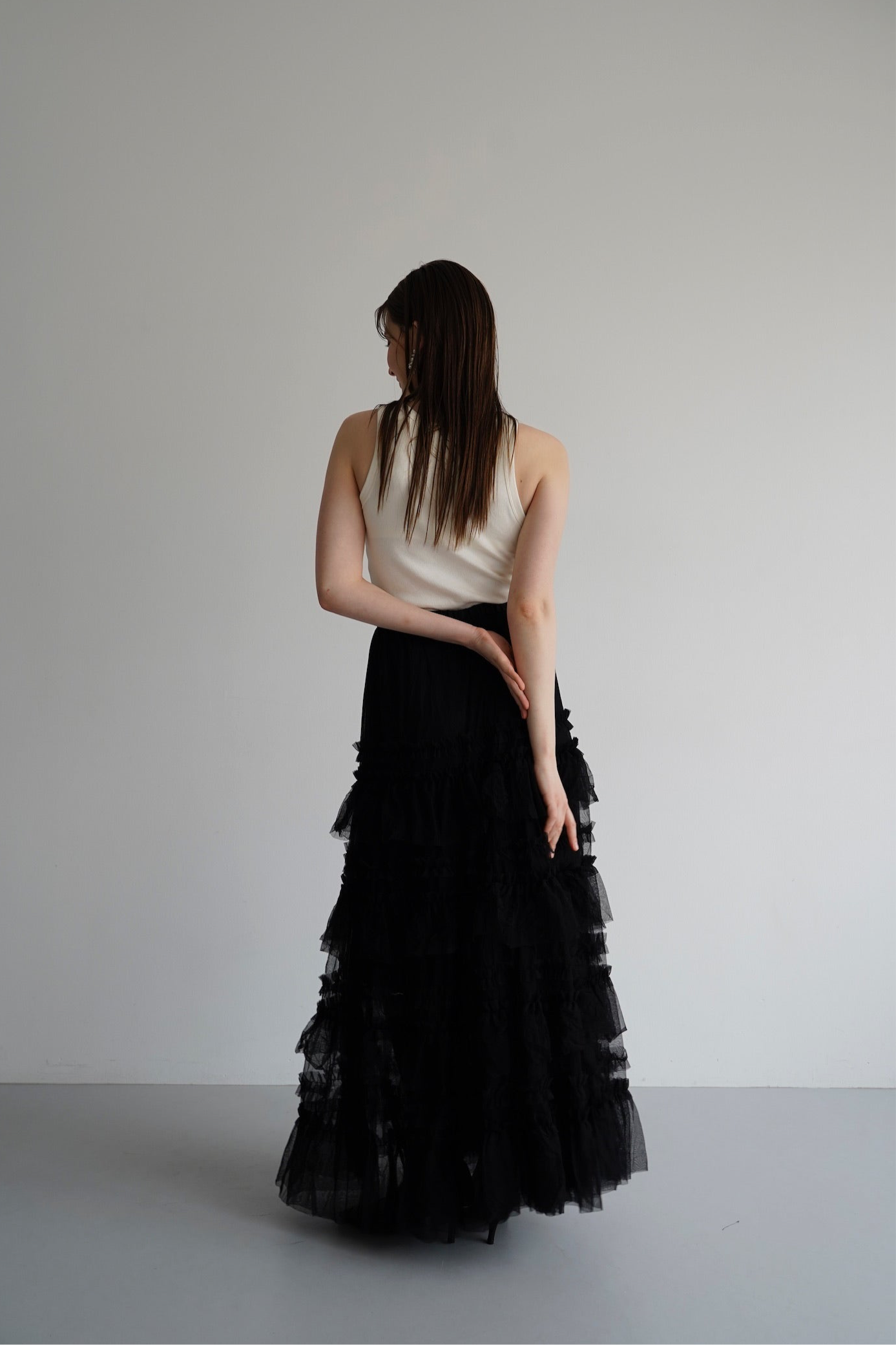 tulle long skirt