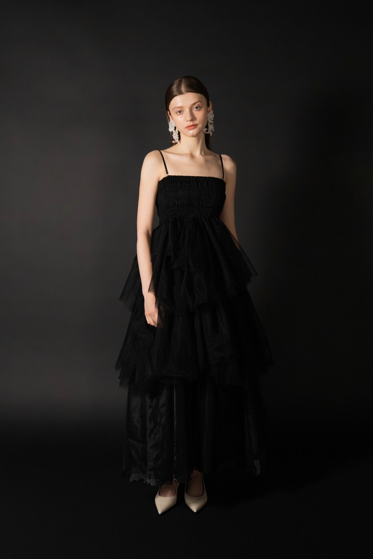 [Édition] veil tiered dress