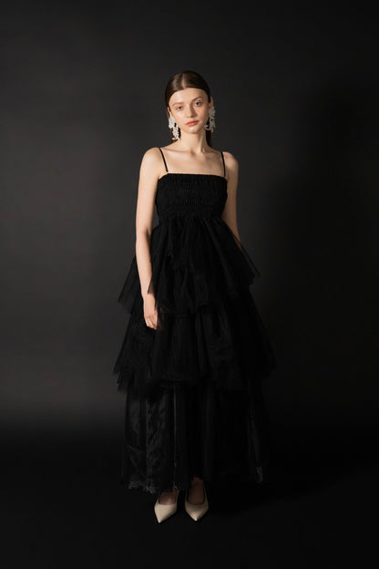 [Édition] veil tiered dress
