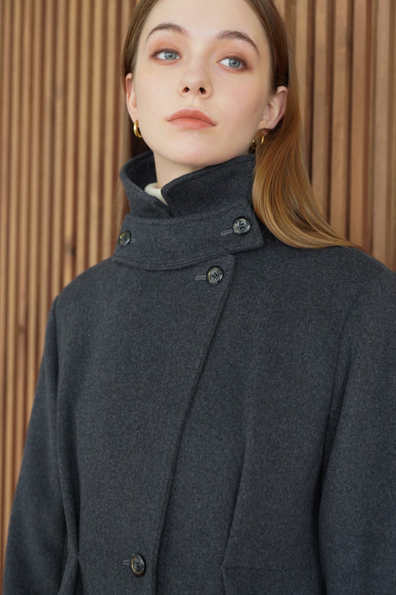 stand collar basic coat – Acka online store