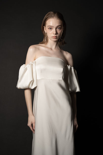 ［Édition］soft line puff dress