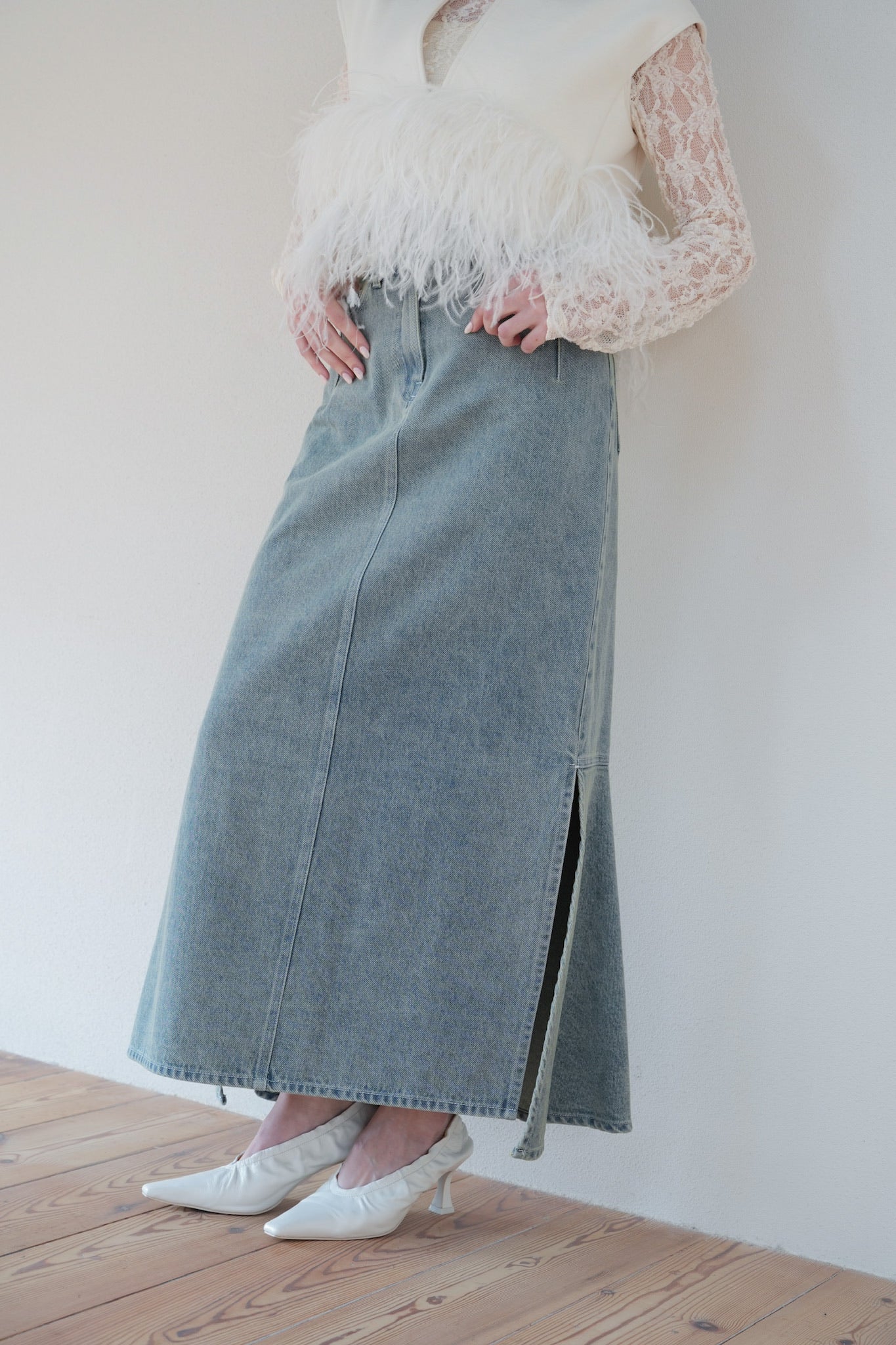 denim mermaid skirt