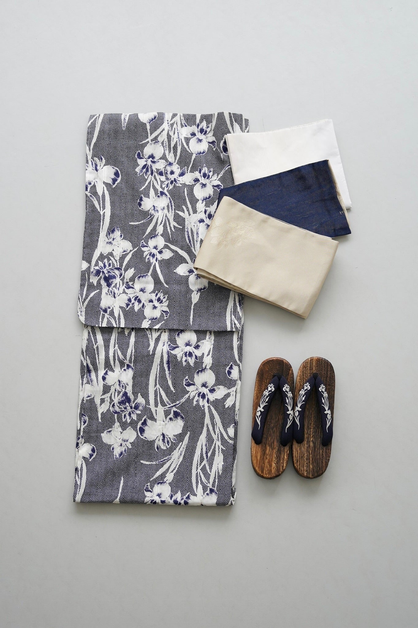 utatane×Acka.］鮫小紋と菖蒲 navy 浴衣4set – Acka online store