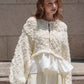 frill hand knit cardigan