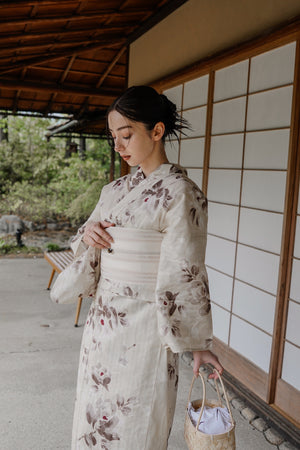 Y❤︎utatane×Acka 浴衣3set 山茶花 white Y❤︎utatane×Acka 浴衣3set 山茶花 white utatane×Acka.］kids 山茶花