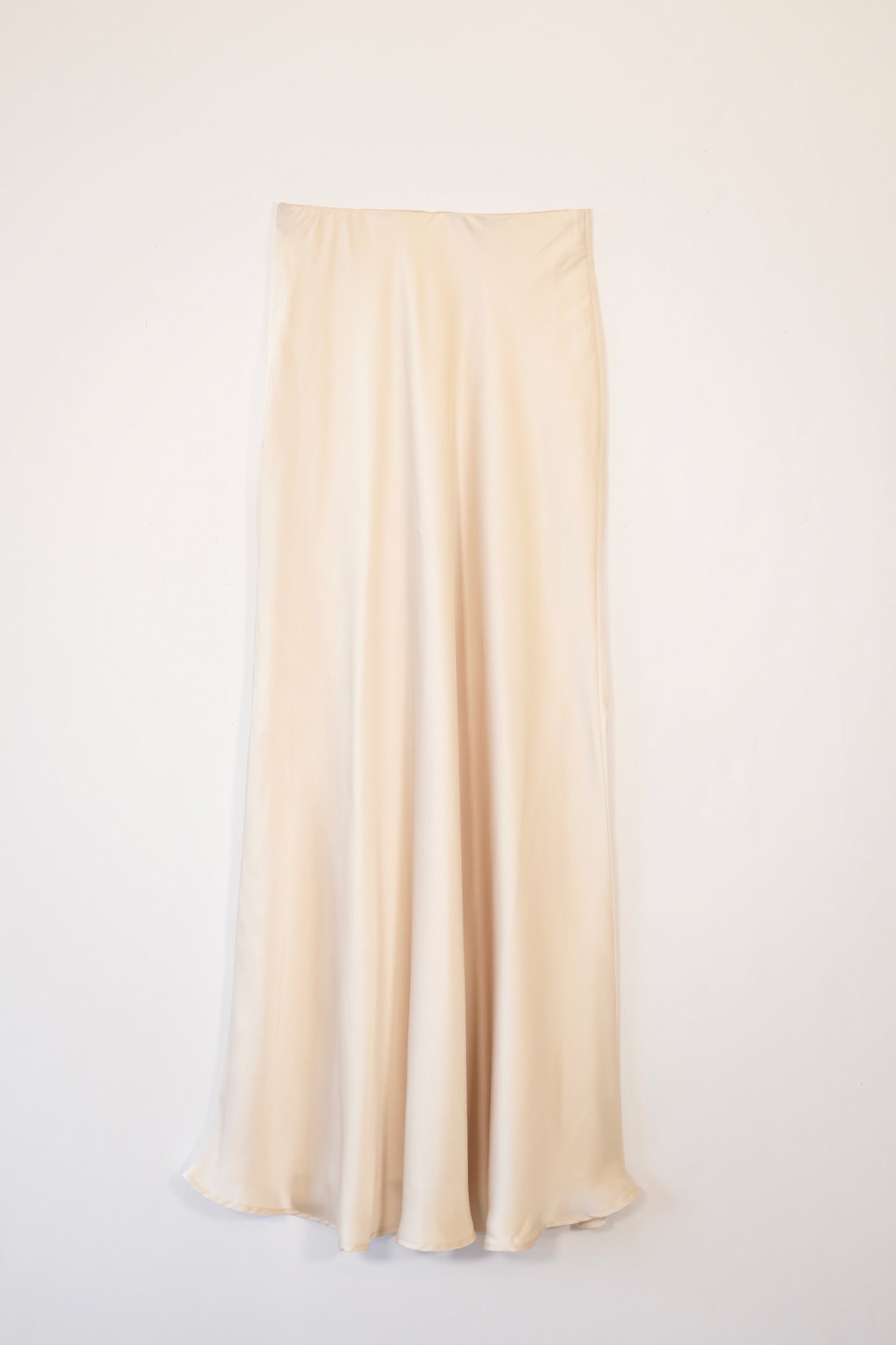 satin flare skirt