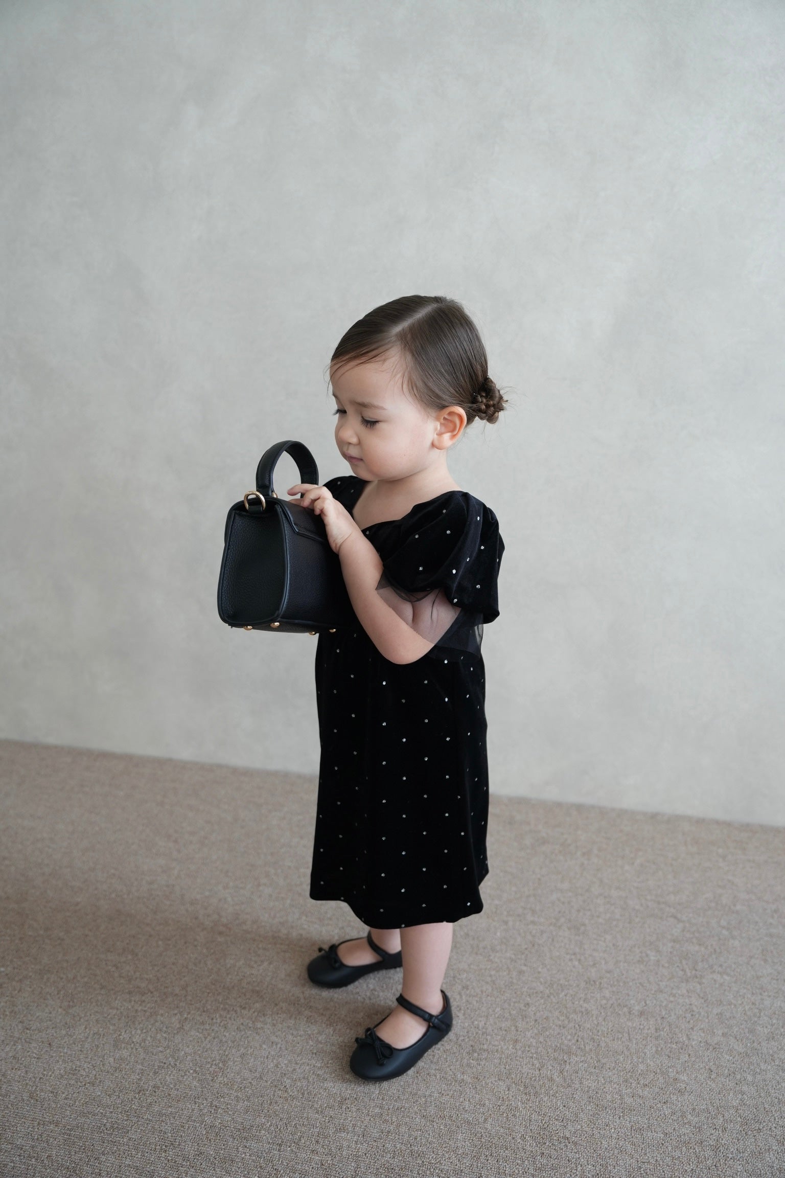 kids］bijou dot velours dress – Acka online store