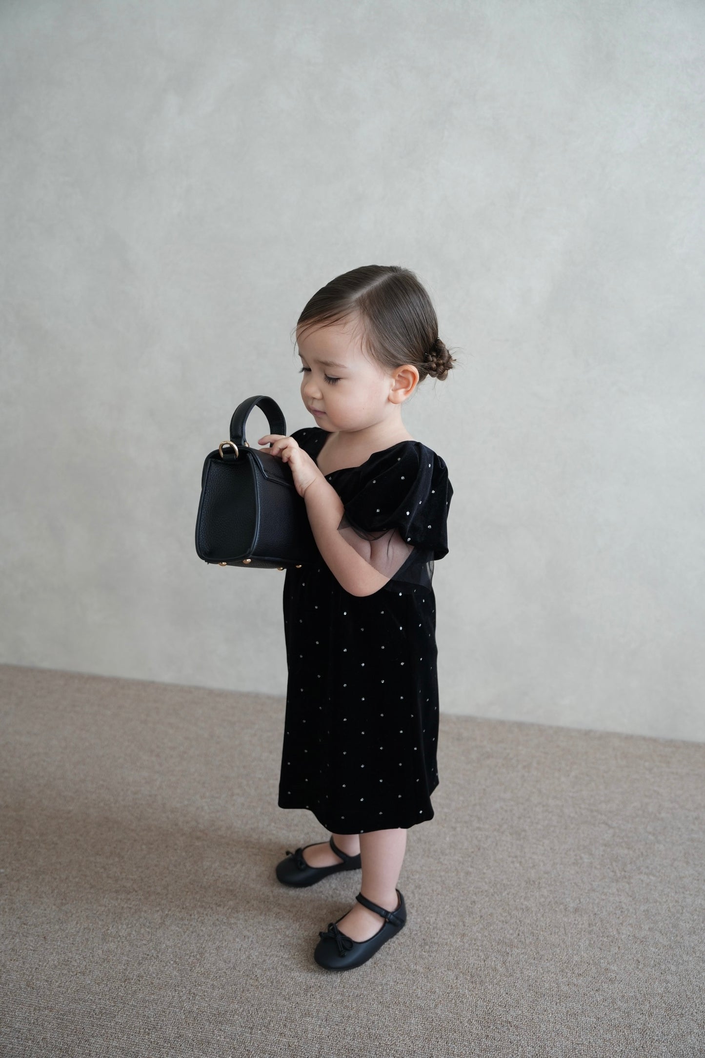 ［kids］bijou dot velours dress