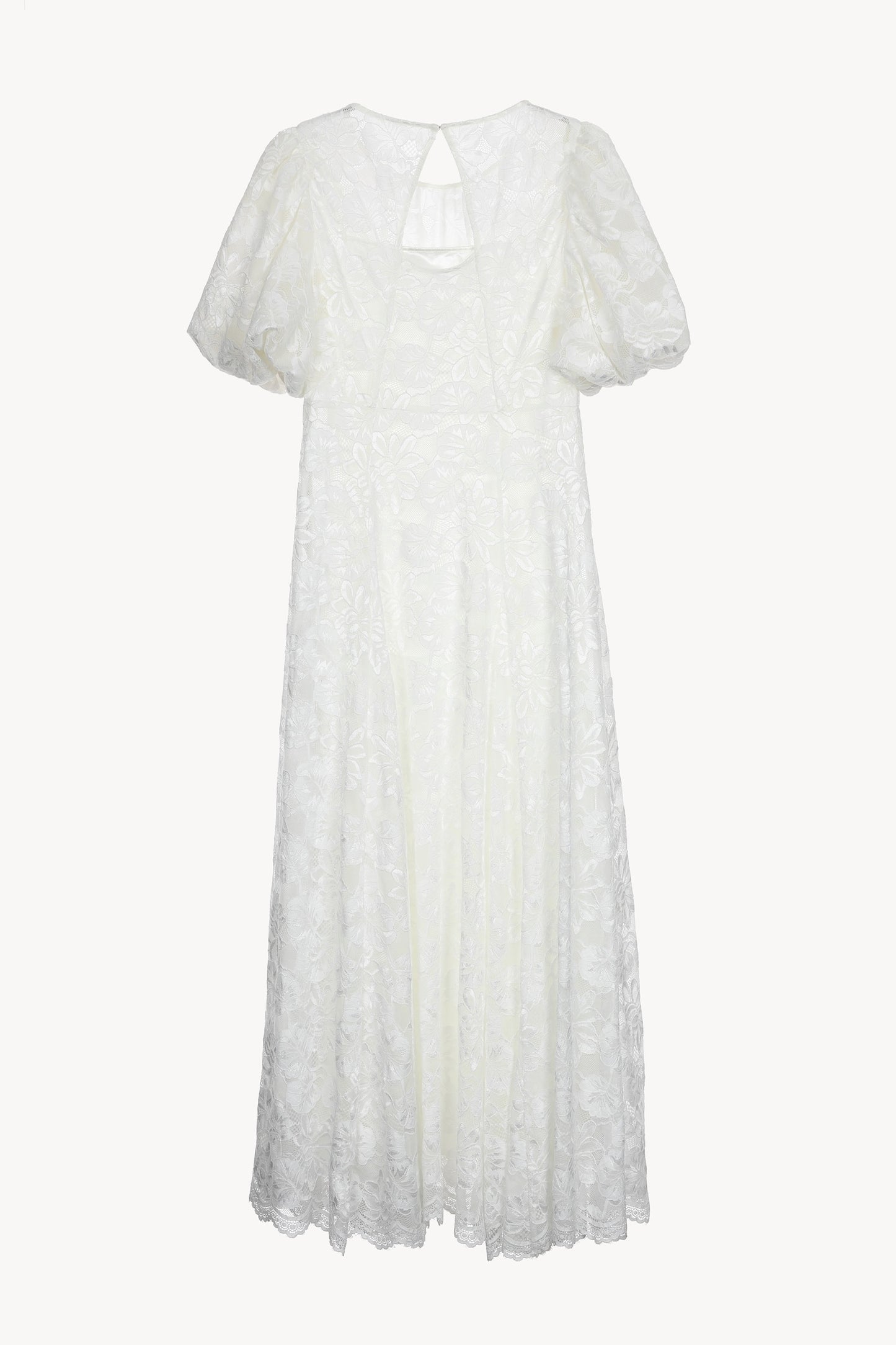 puff sleeve lace dress