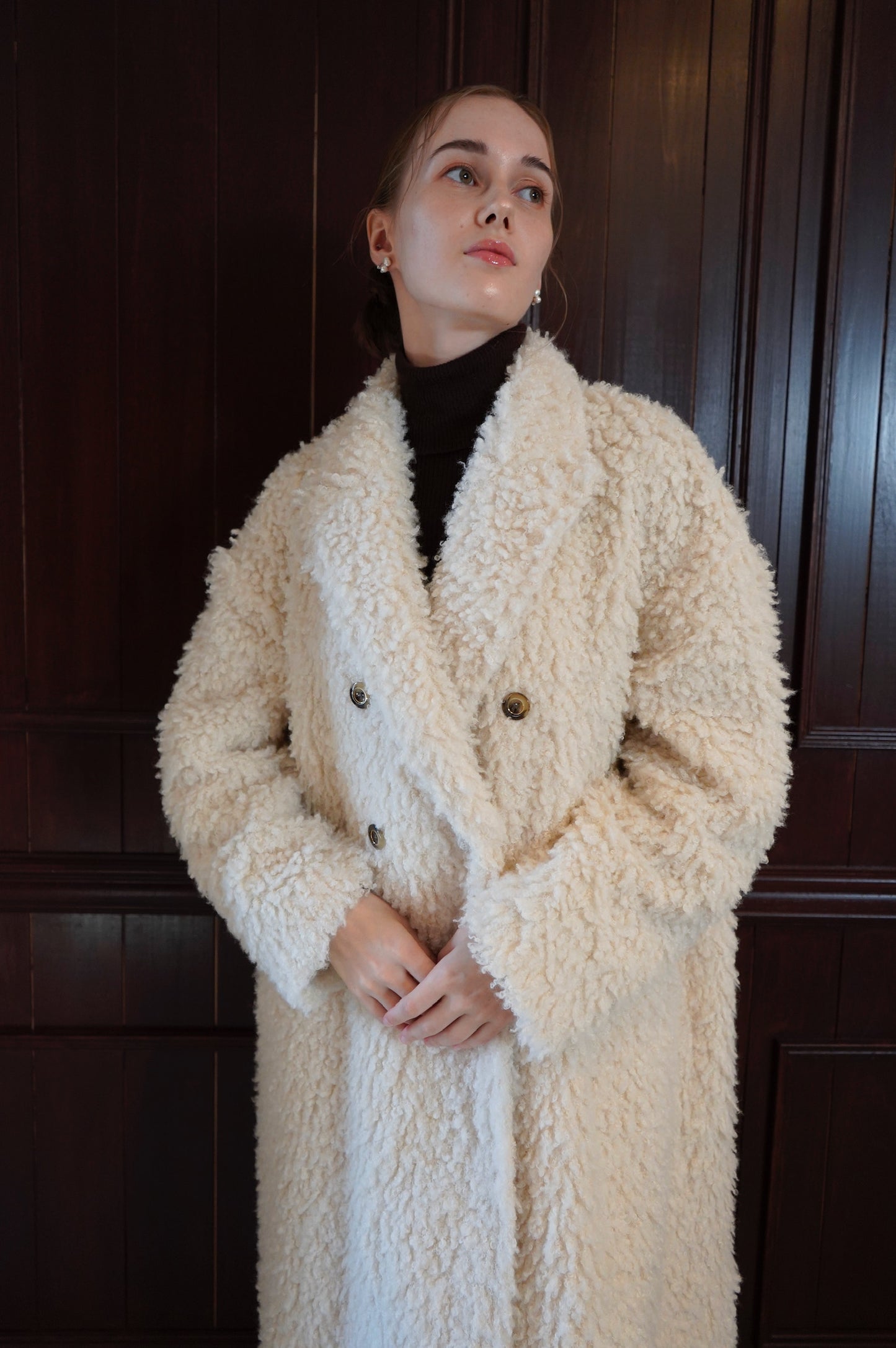 poodle boa long coat