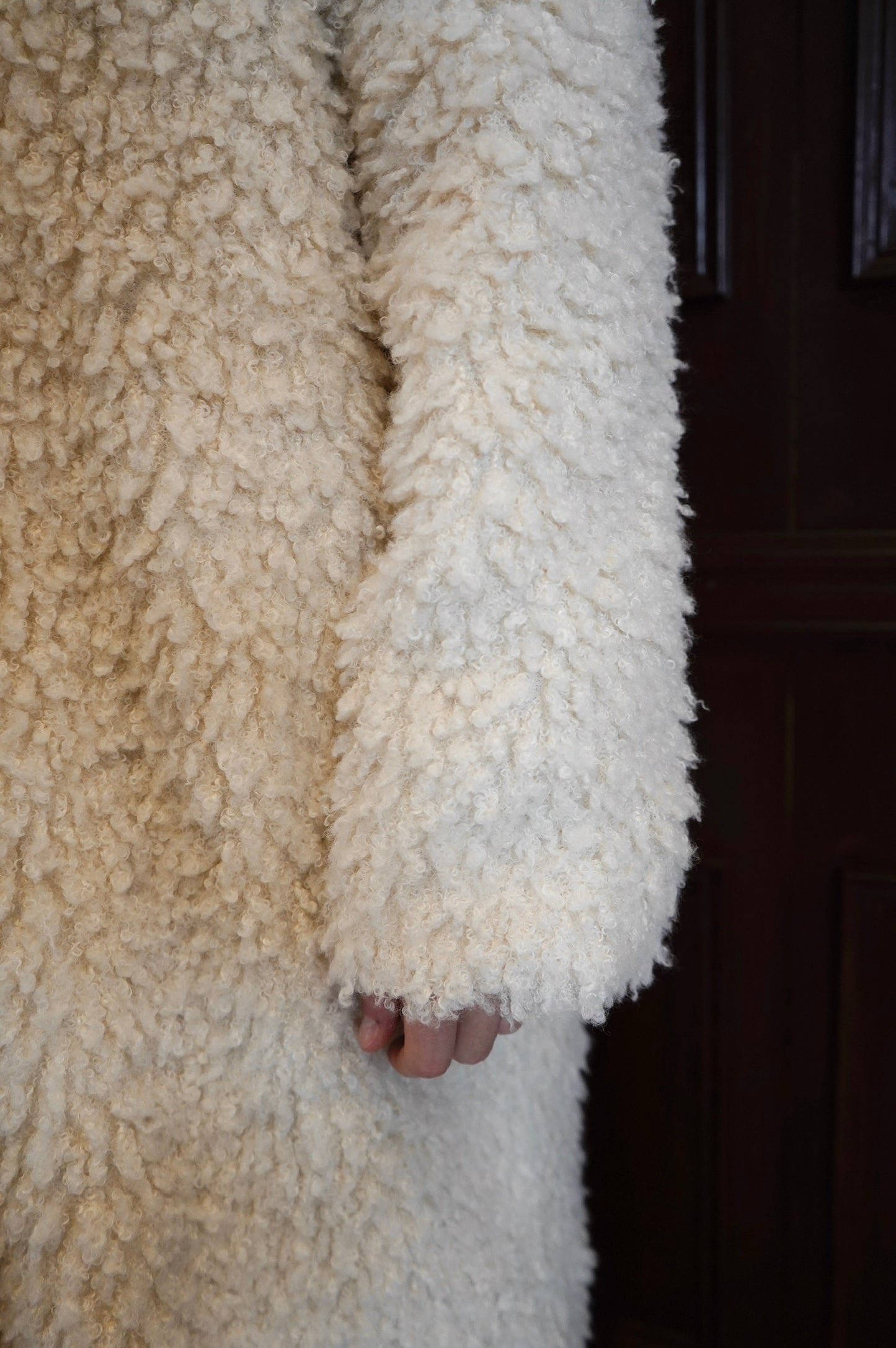 poodle boa long coat