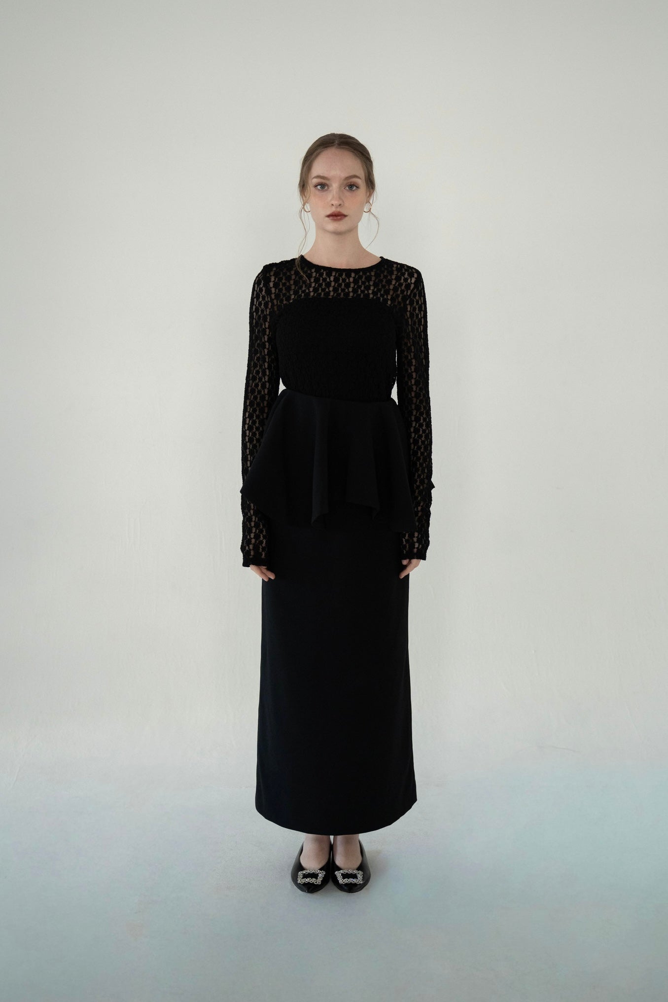 georgette pencil skirt