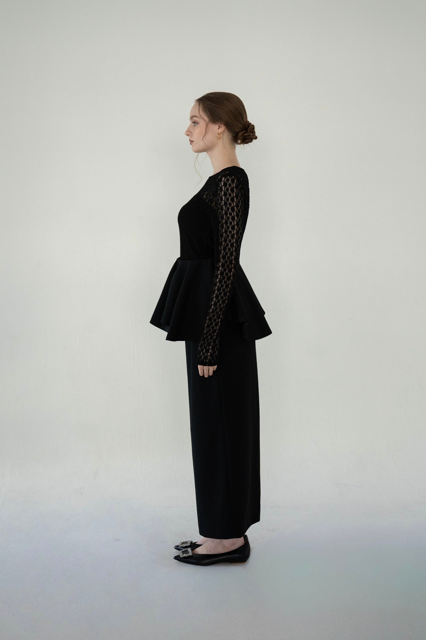 georgette pencil skirt