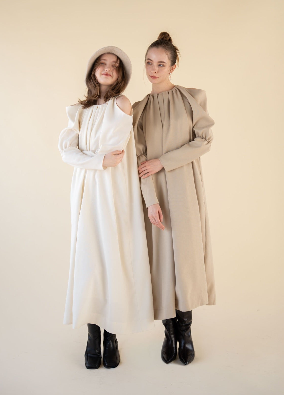 long drape one-piece