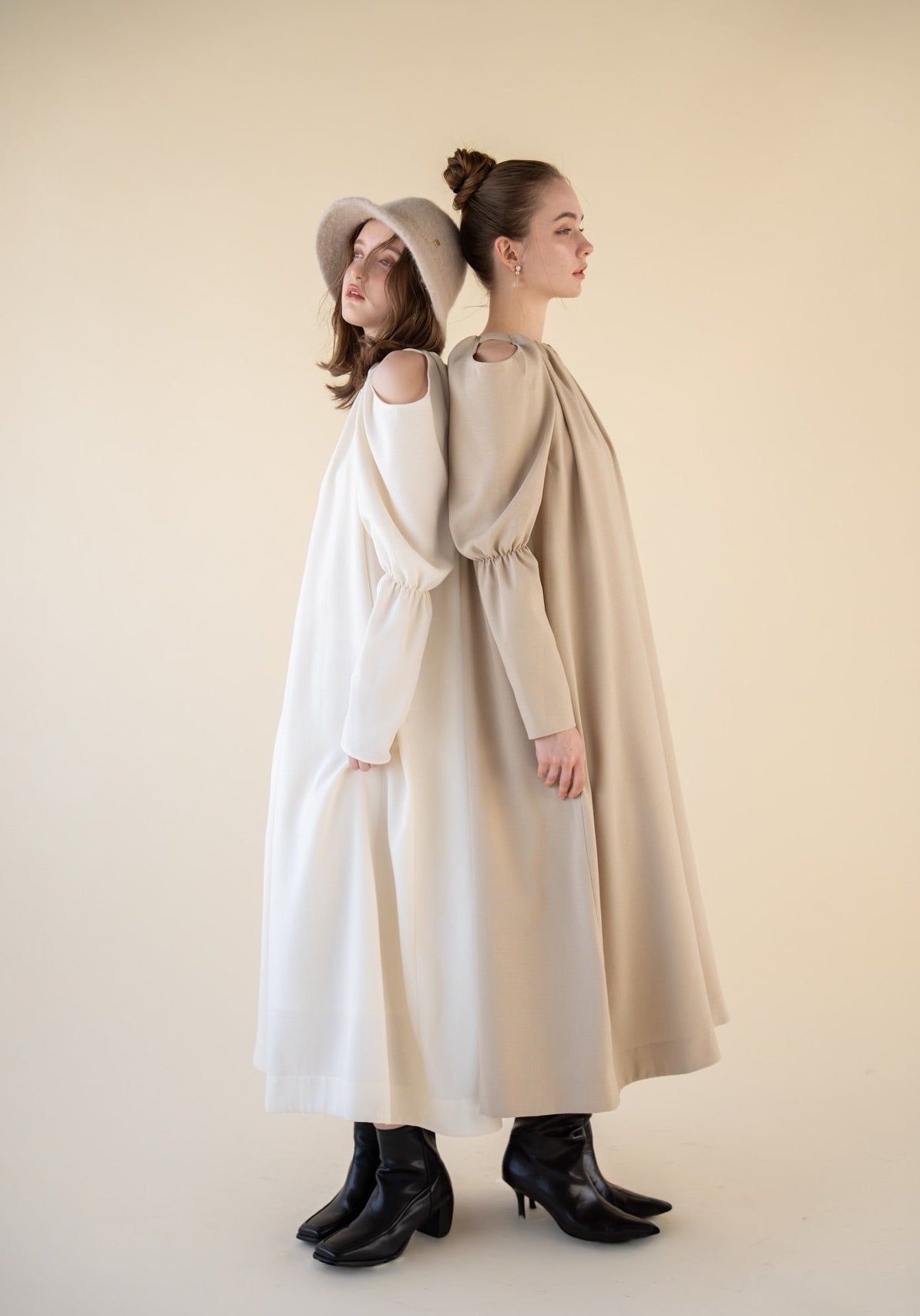 long drape one-piece