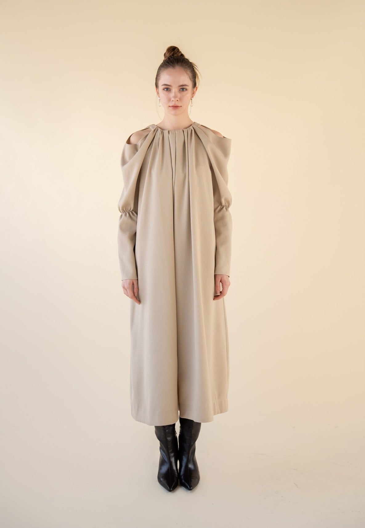 long drape one-piece