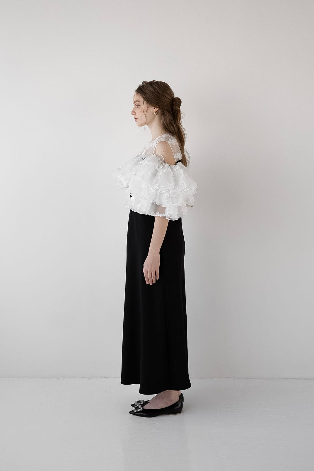 flower frill sleeve dress – Acka online store