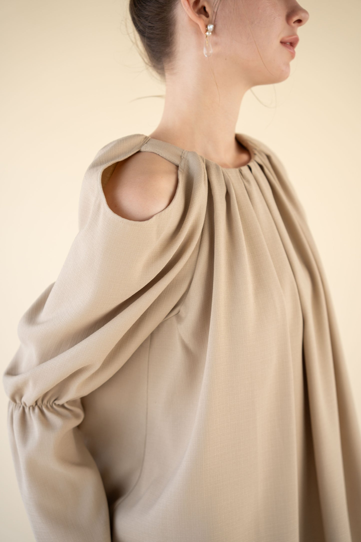 long drape one-piece