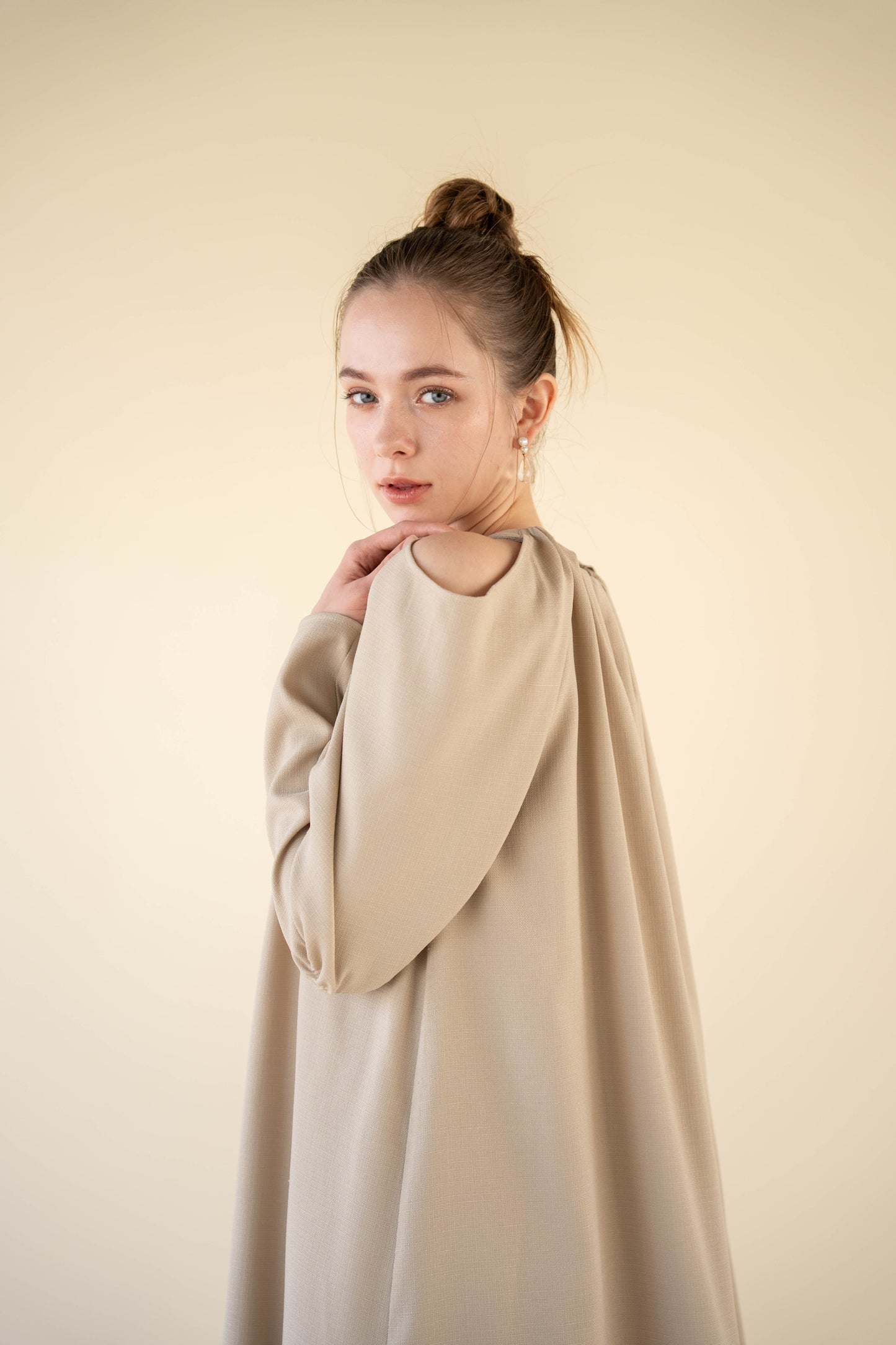 long drape one-piece