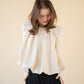 drape puff sleeve tops