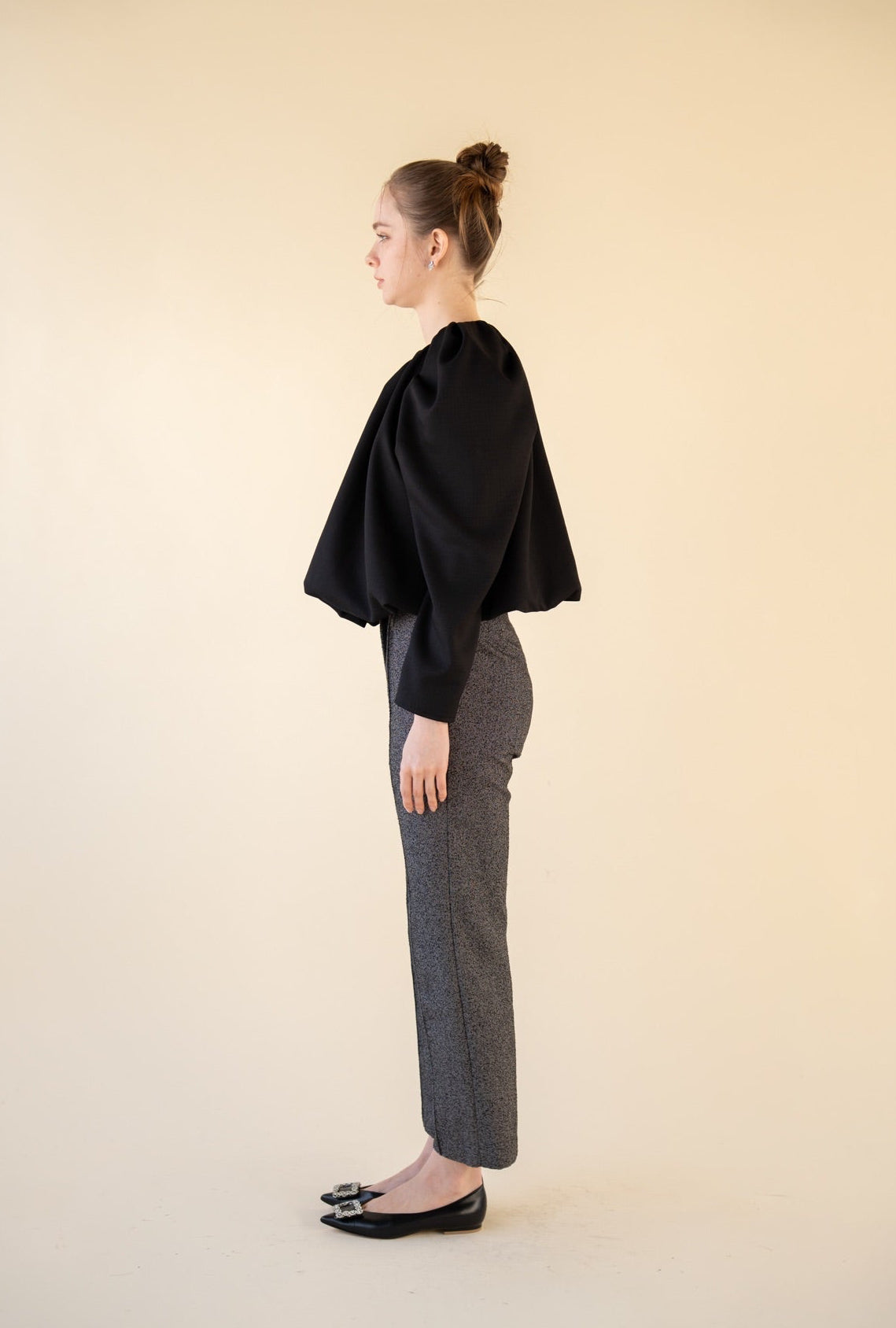 drape puff sleeve tops – Acka online store