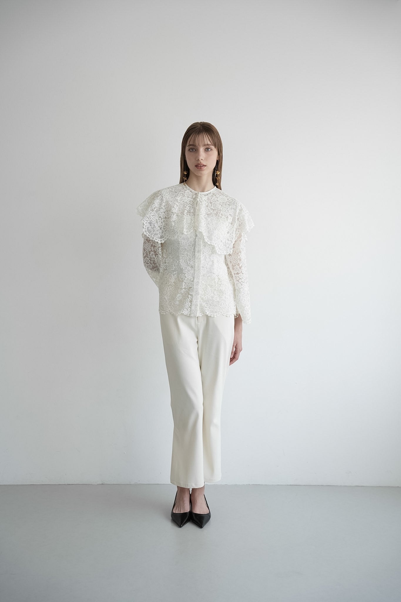 lace cape flare blouse – Acka online store
