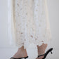 flower lace drape one-piece