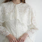 lace cape flare blouse