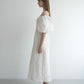 jacquard puff sleeve one-piece