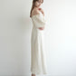 jacquard puff sleeve one-piece