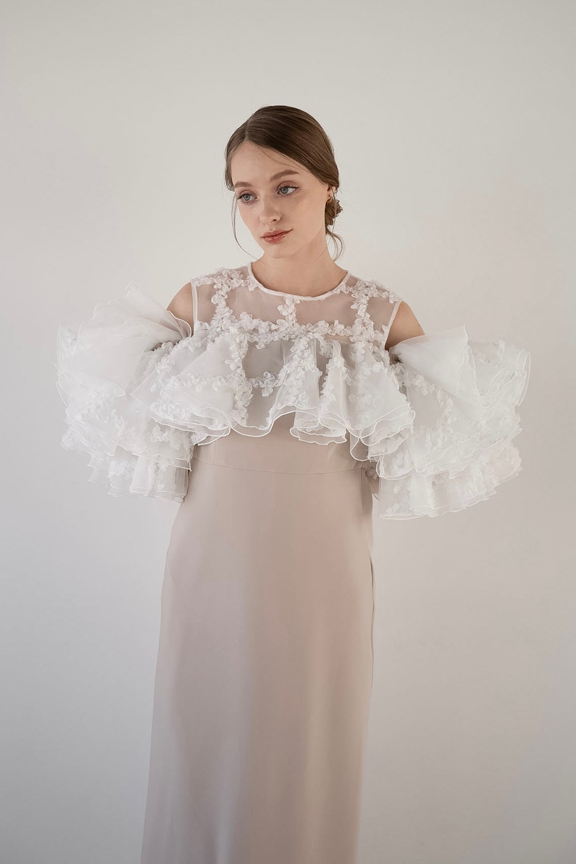 flower frill sleeve dress – Acka online store