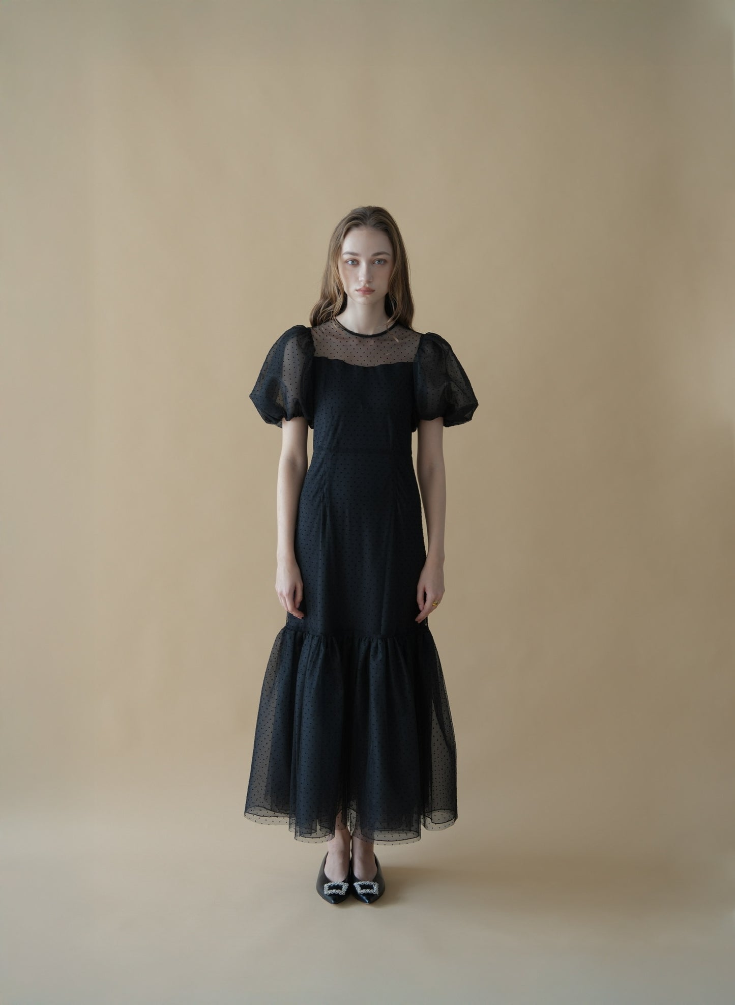 tulle  dot mermaid dress