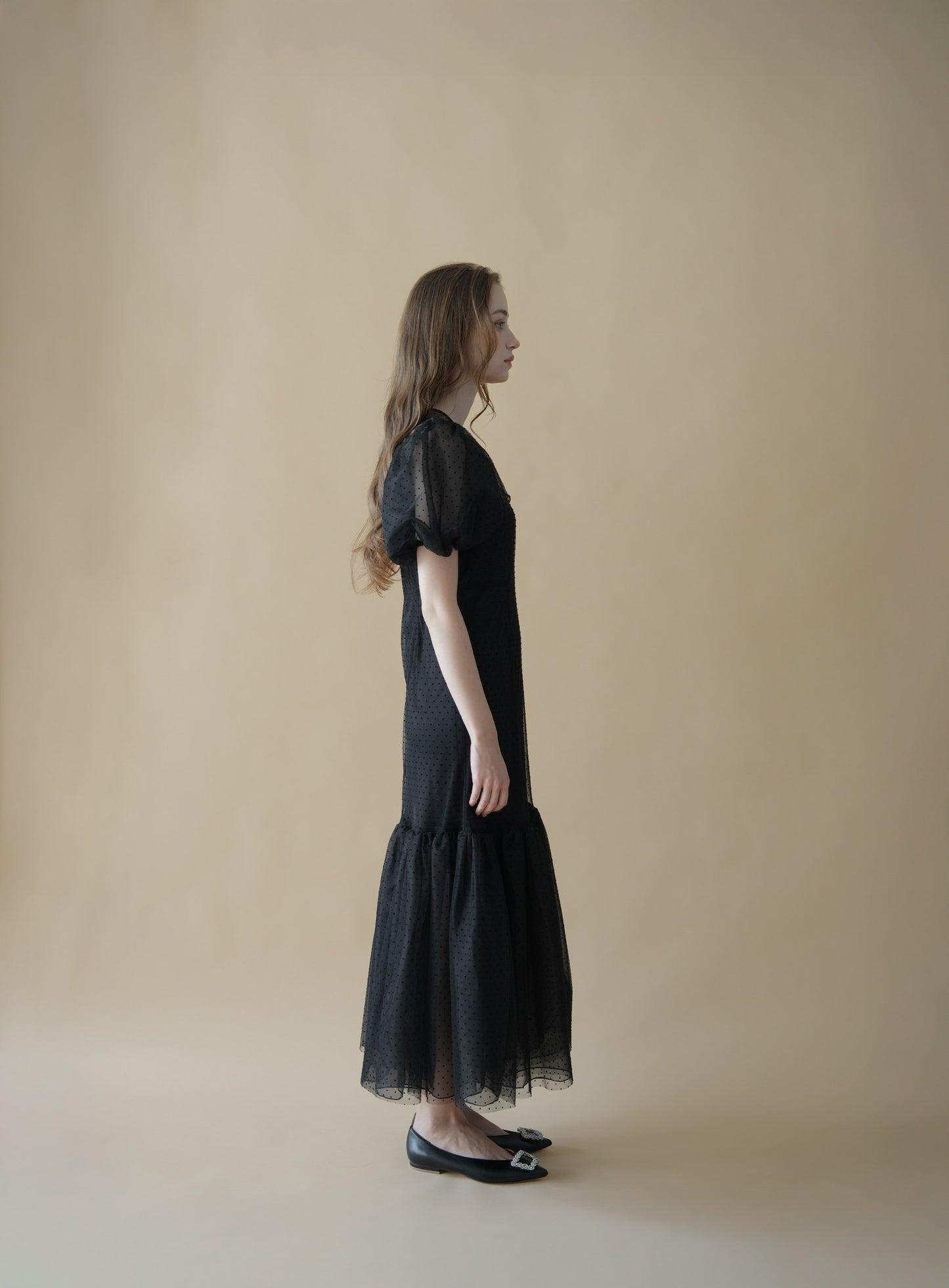 tulle  dot mermaid dress