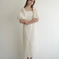 jacquard puff sleeve one-piece
