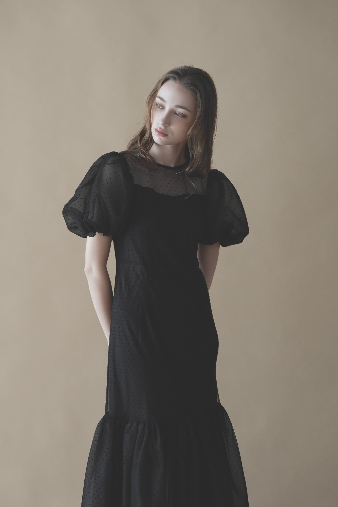 tulle  dot mermaid dress