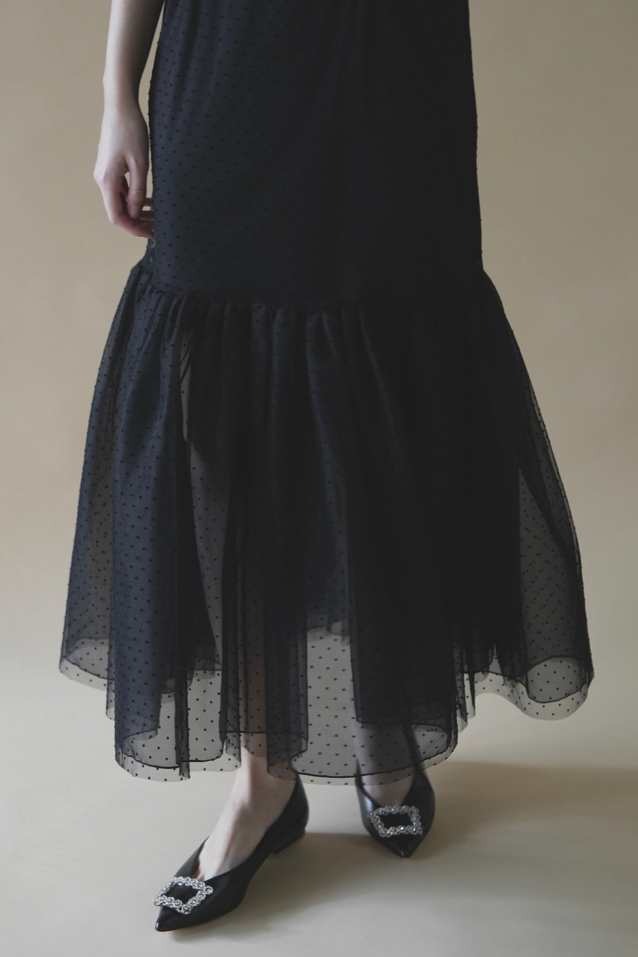 tulle  dot mermaid dress