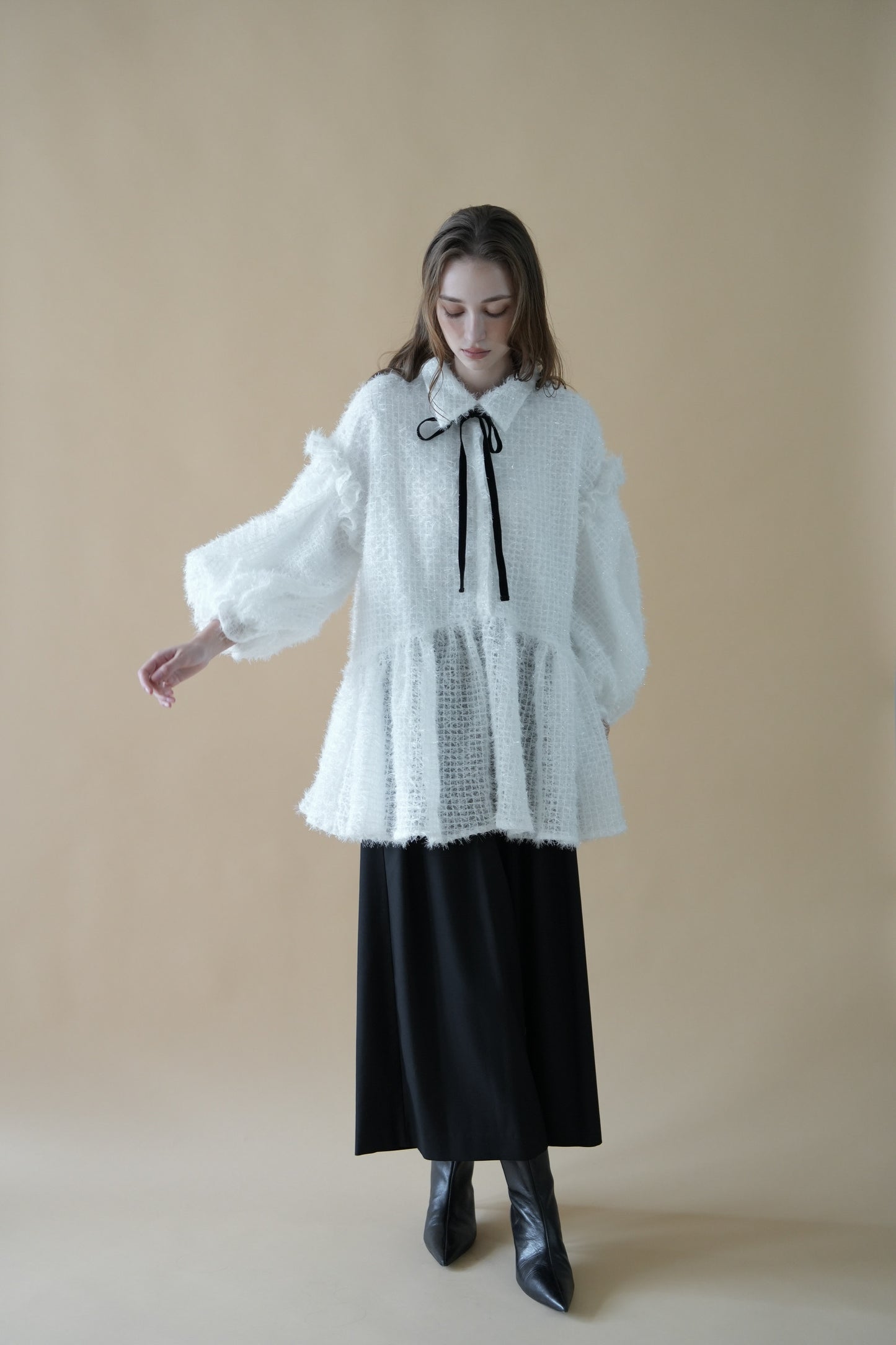 fluffy volume blouse