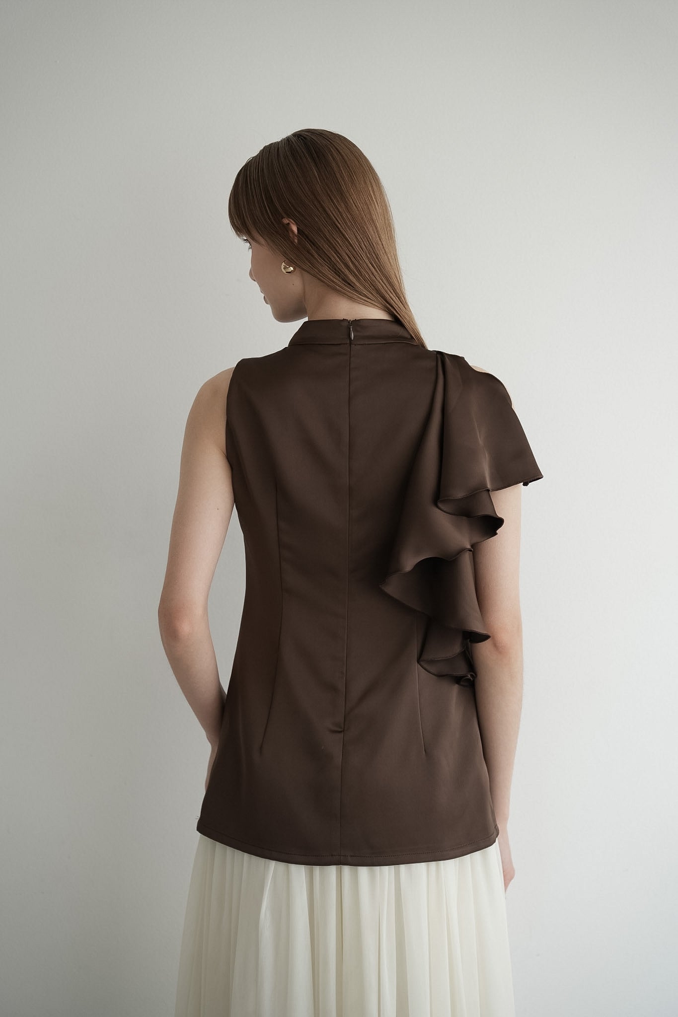 satin docking tulle one-piece