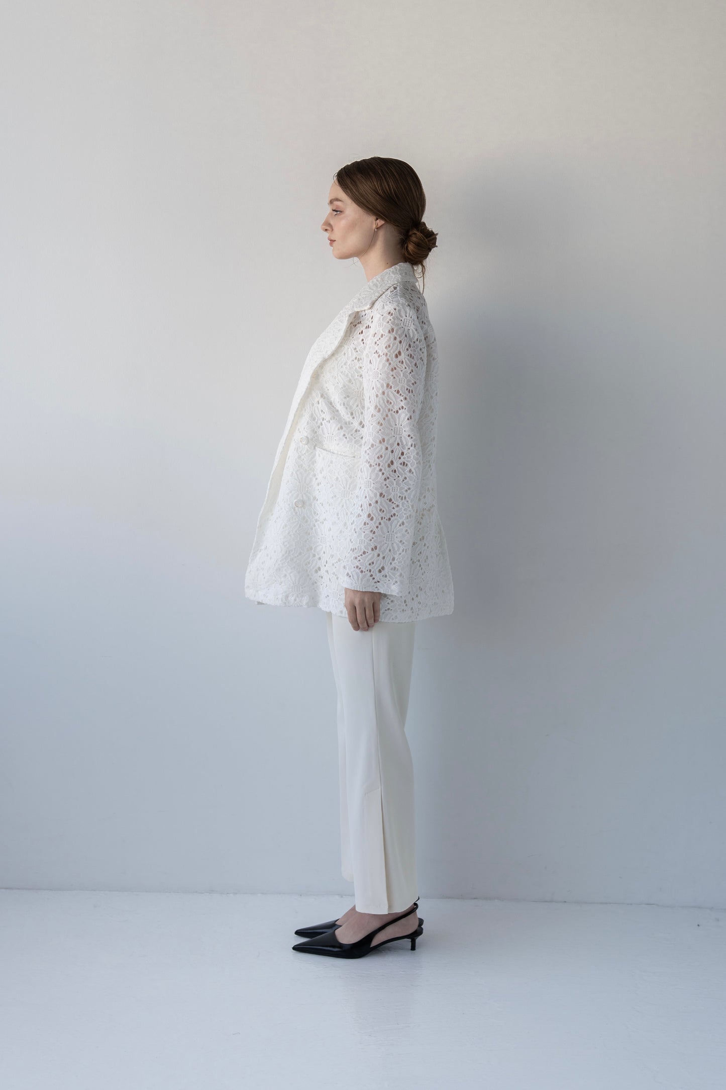 flower lace tailored  jacket