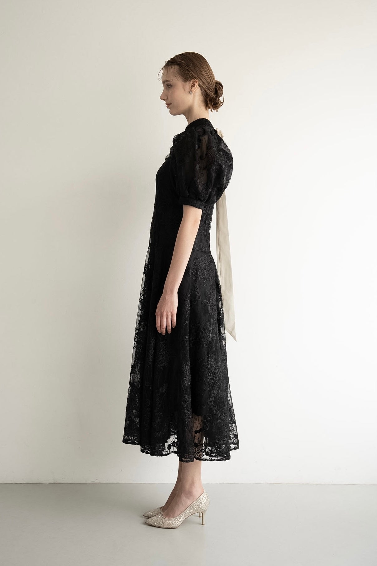 lace flare dress