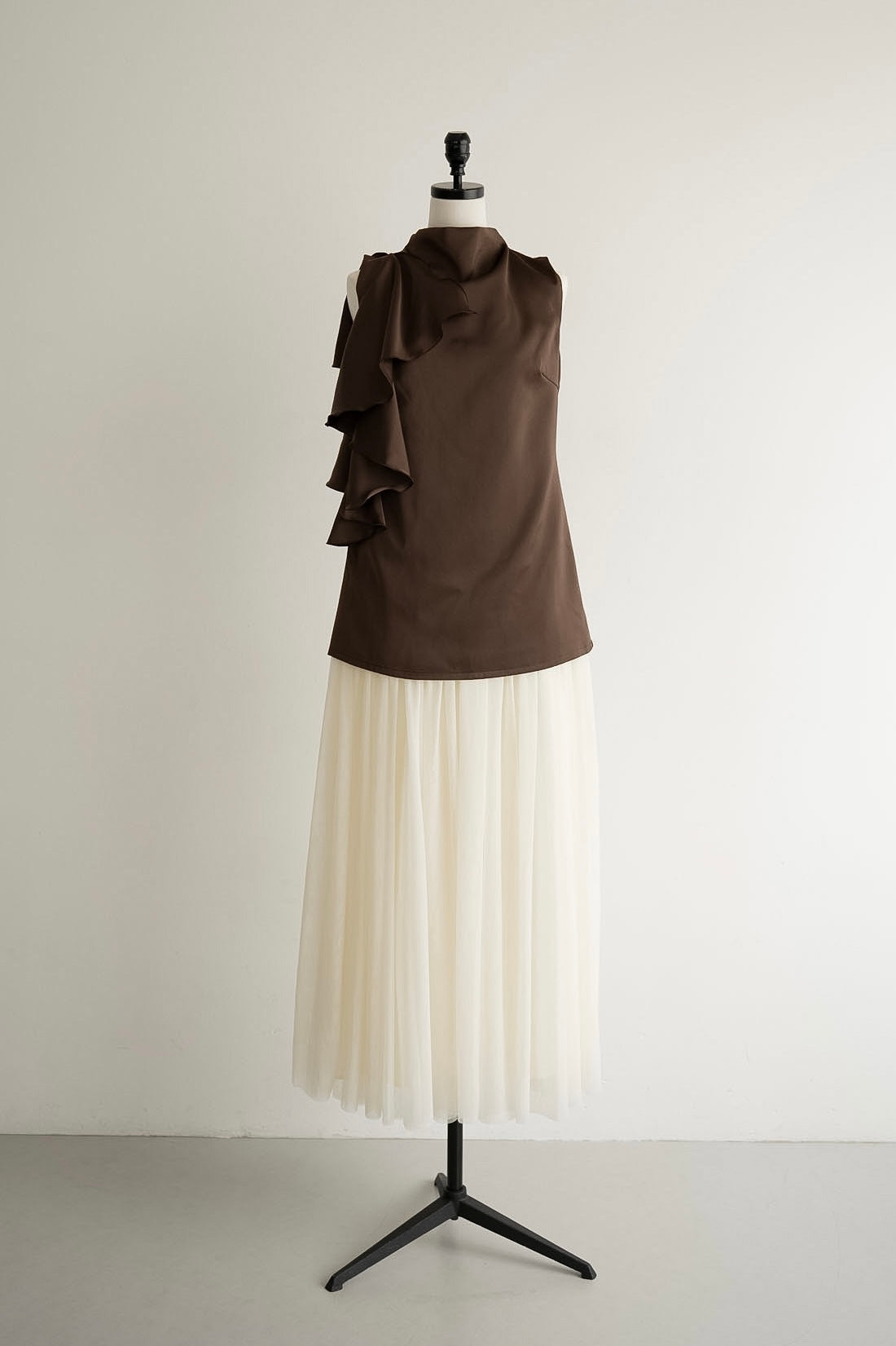 satin docking tulle one-piece