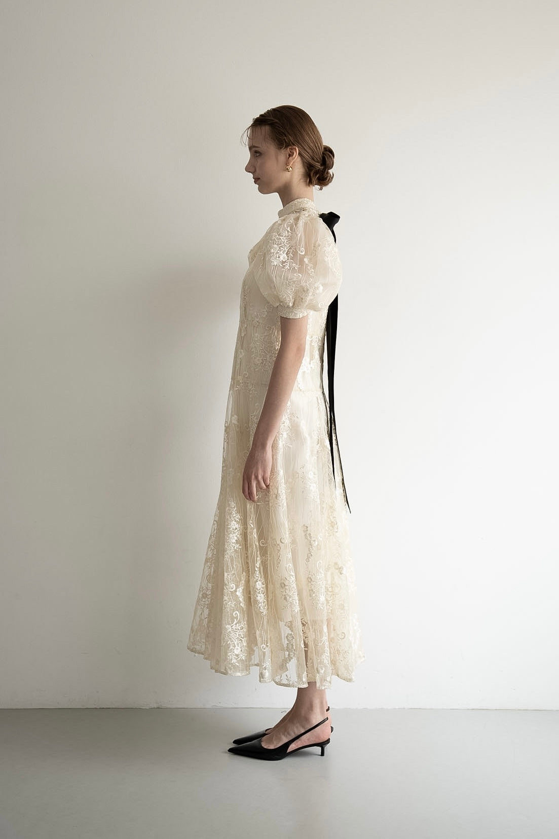 lace flare dress